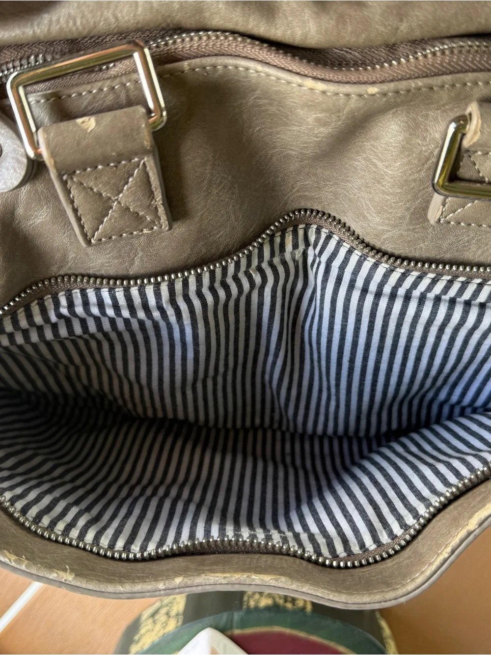 House of Flynn Leather-Style large Camera Bag - Gray